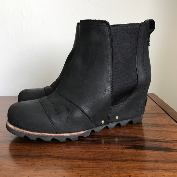 sorel chelsea wedge black